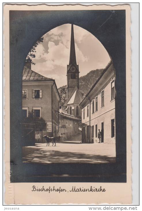 AK - Bischofshofen Strassenansicht Mit Marienkirche - 1936 - Bischofshofen