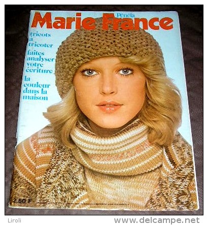 MARIE FRANCE. 1973. 212. L' IMPRIME.  MODE HOMMES. TRICOT. PIAF. AGATHA CHRISTIE - Fashion