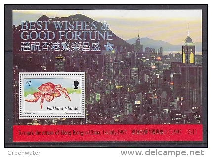 Falkland Islands 1997 Return To China M/s ** Mnh (27200) - Falklandeilanden