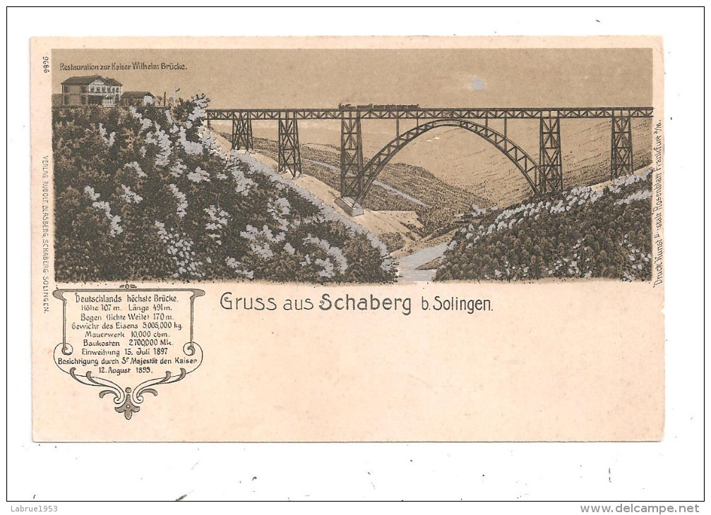 Gruss Aus Schaberg B Solingen -Litho (B.906) - Solingen