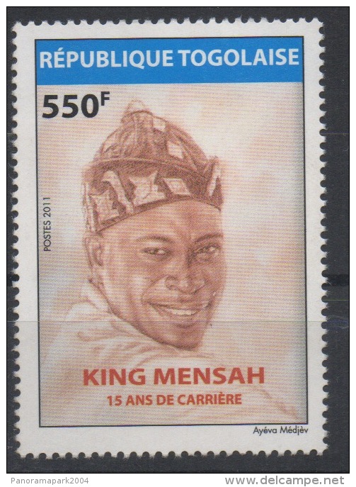 Togo 2011 - Mi. A4316 King Mensah 15 Ans De Carrière 550F MNH** RARE !!! - Togo (1960-...)