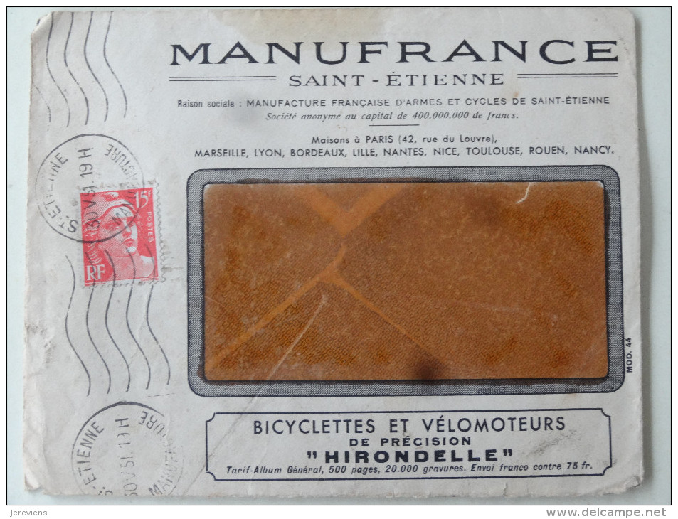 Manufrance St Etienne Pub Bicyclettes Et Velomoteurs "Hirondelle"1951 - Sport En Toerisme