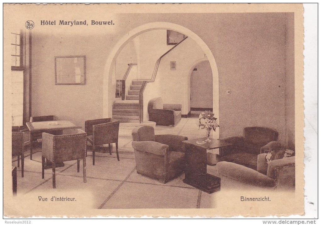 BOUWEL : Hôtel Maryland - Binnenzicht (2 Timbres) - Grobbendonk