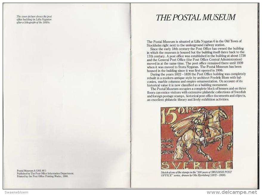 Brochure.- The Postal Museum At Lilla Nygatan 6 In The Old Town Of Stockholm Sweden - Sverige. 4 Scans - Toeristische Brochures