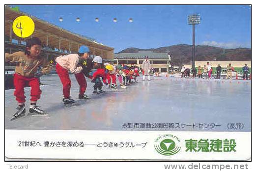 TELEFOONKAART Japan SCHAATSEN * PATINAGE (4)  EISLAUF * SPEEDSKATING *  SKATING  Phonecard Japan - Sport