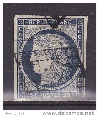 FRANCE 1849. Mi 4c Dark Blue, USED - 1849-1850 Ceres