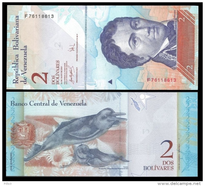 VENEZUELA :  2  Bolivares  Del  24.05.2007  Pick 88  FdS  UNC - Venezuela