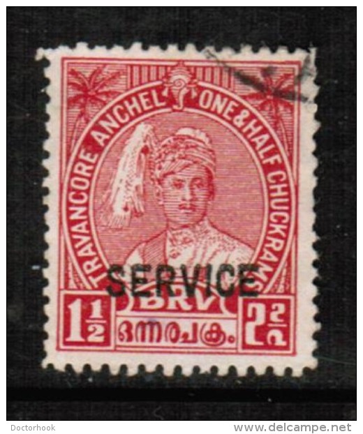 INDIA-Travancore  Scott # O 46 VF USED - Travancore