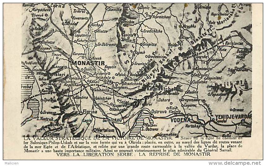 - Pays Divers - Ref -F888 - Grèce - Greece - Vers La Liberation Serbe -  La Reprise De Monastir - Carte Bon Etat - - Grèce