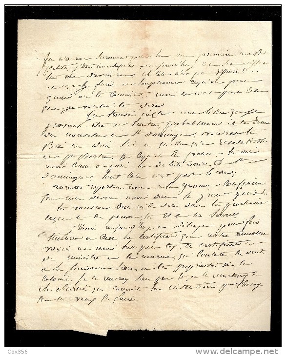 Lettre Manuscrite Tampon 13 HONFLEUR Et N° 7 Encerclé , Papier VANDERLEY - 1792-1815: Dipartimenti Conquistati