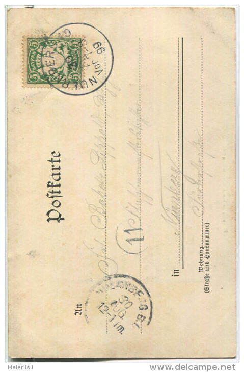 Schmausenbuck Bei Nürnberg - Aussichtsturm - Gel. 1899 - Verlag Hermann Martin Nürnberg - Kulmbach