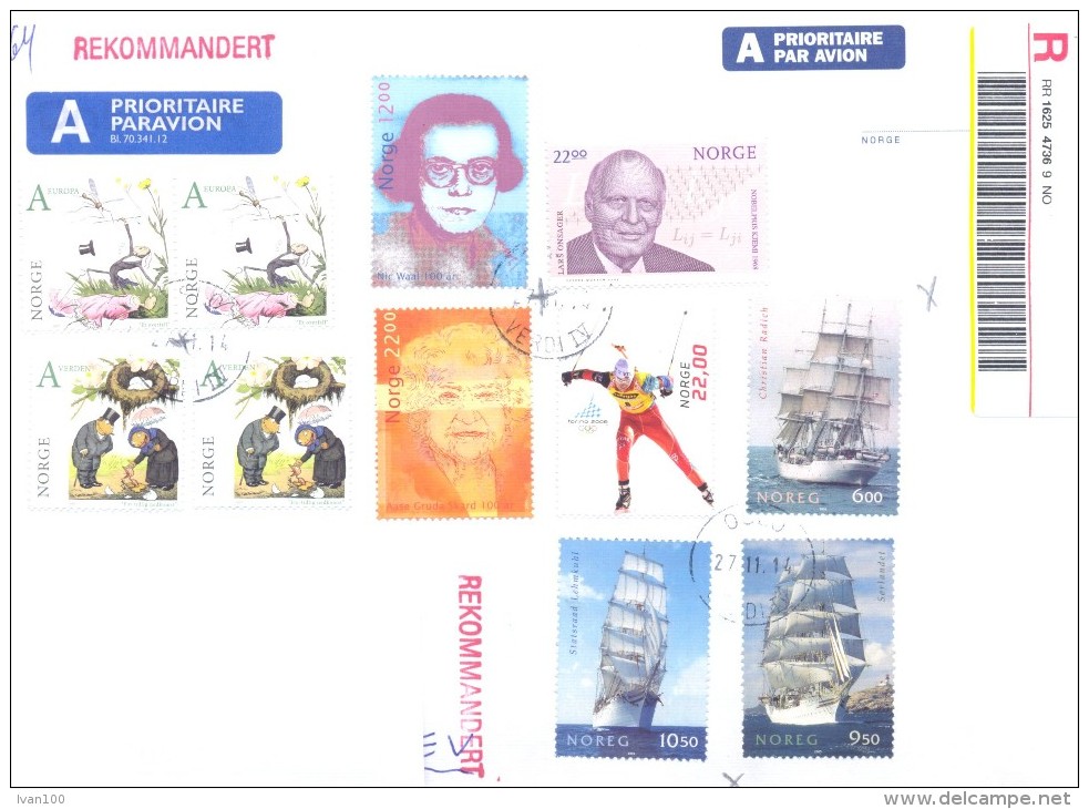 2014. Norway, The Letter By Registered Prioritaire  Post To Moldova - Covers & Documents