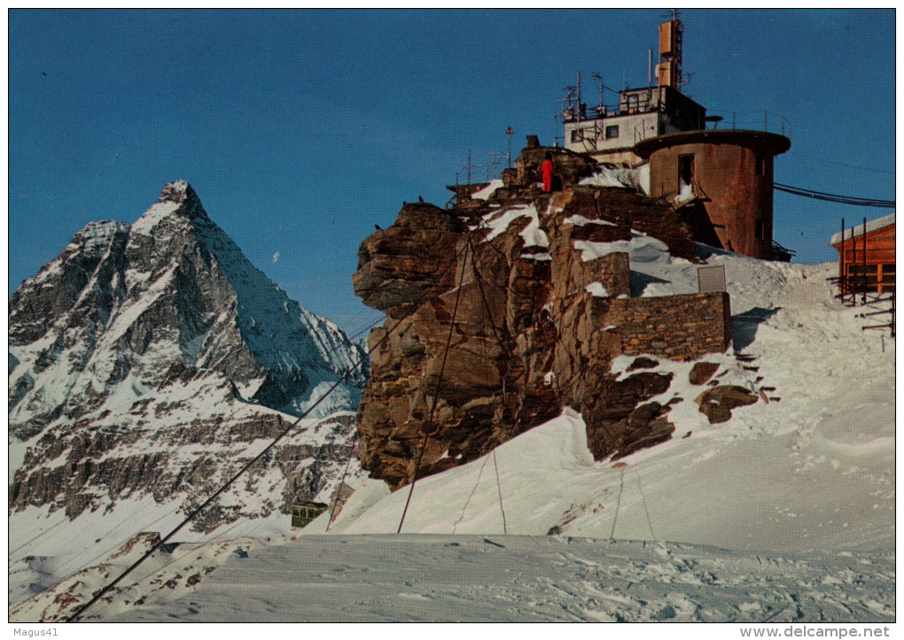 CERVINIA BREUIL (VALLE D´AOSTA) - ARRIVO FUNIVIA AL PLATEAU ROSA M. CERVINO - Autres & Non Classés