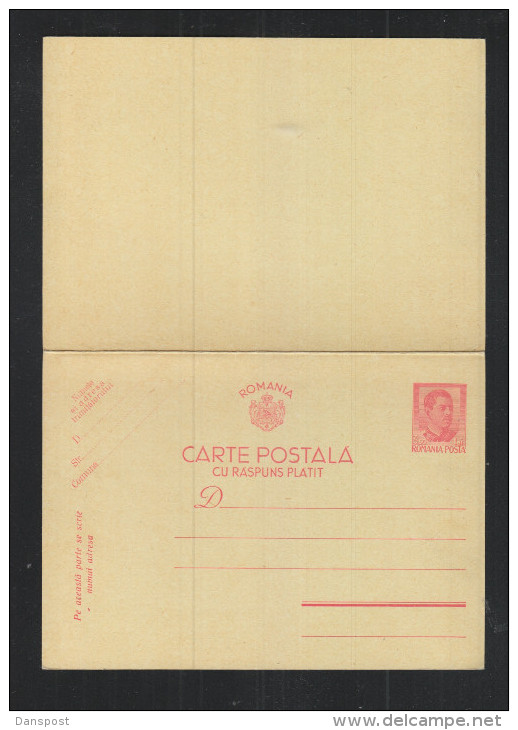 Romania Stationery With Reply 3,50 Lei Unused - Ganzsachen