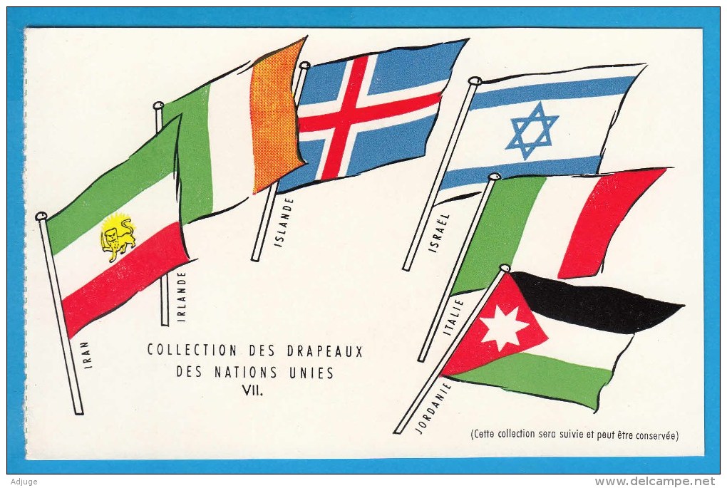 LOT De 8 CARTES  - Collection Des DRAPEAUX Des NATIONS UNIES - Edition U.P.S.A. => Voir Les SCANS Détaillés à La Suite - 5 - 99 Postcards