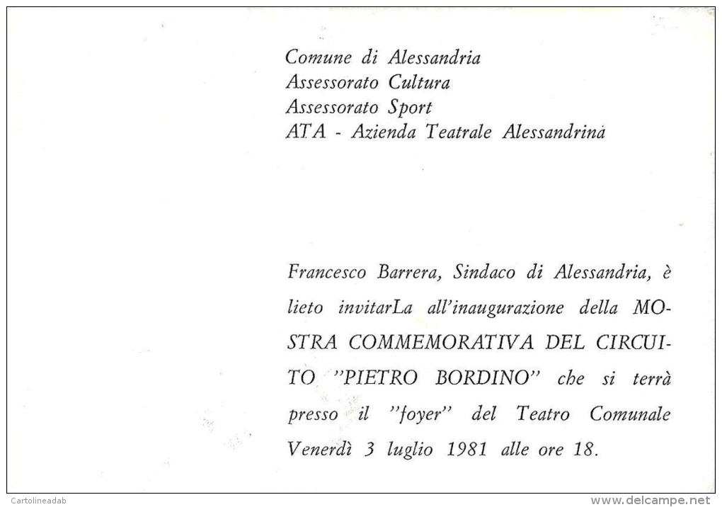 [MD0519] INVITO - RIPRODUZIONE - VII CIRCUITO ALESSANDRIA PIETRO BORDINO - GARA INTERNAZIONALE - Autres & Non Classés