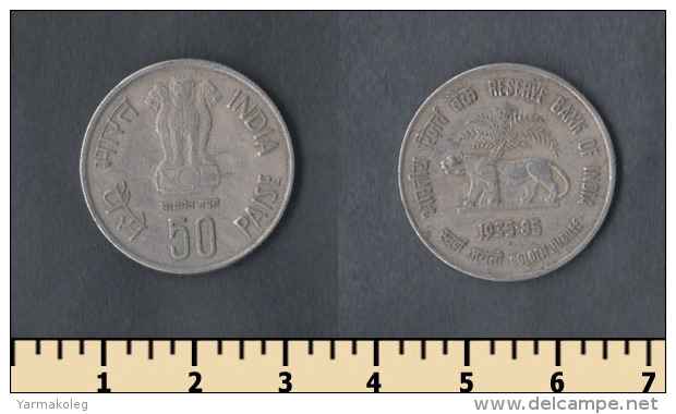 India 50 Paise 1985 - India