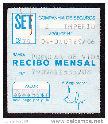VIGNETTE - COMPANHIA DE SEGUROS IMPÉRIO - SET 1979 - Emisiones Locales