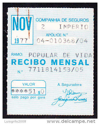 VIGNETTE - COMPANHIA DE SEGUROS IMPÉRIO - NOV 1977 - Local Post Stamps