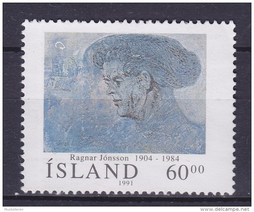 Iceland 1991 Mi. 751     60.00 Kr Persönlichkeit Ragnar Jónsson Unternehmer & Kunstmäzen MNG(*) - Unused Stamps