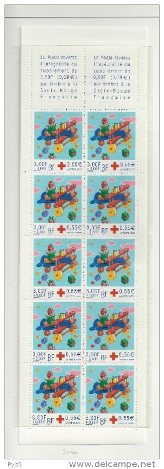 2000  MNH France Carnet/booklet Red Cross, Postfris - Croce Rossa