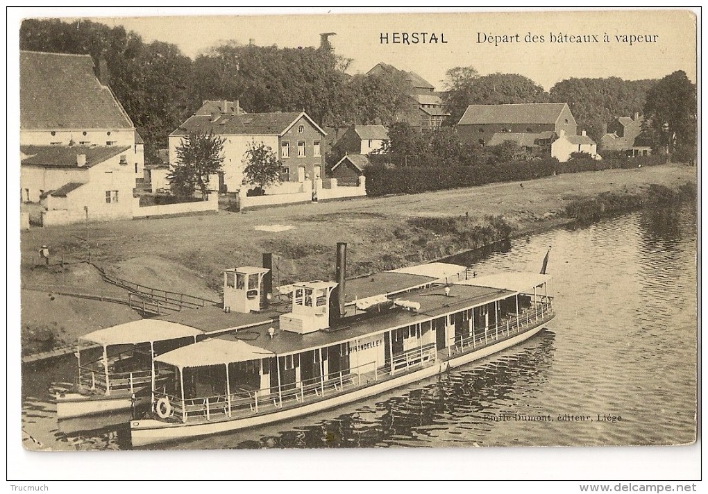 Lg38 -1  - HERSTAL - Départ Des Bateaux à Vapeur - Herstal