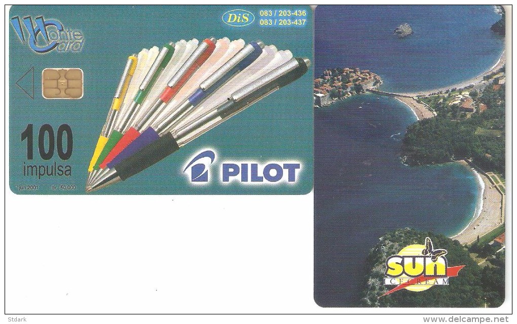 Montenegro-PILOT, DUMMY CARD(no Code) And Error Chip - Montenegro