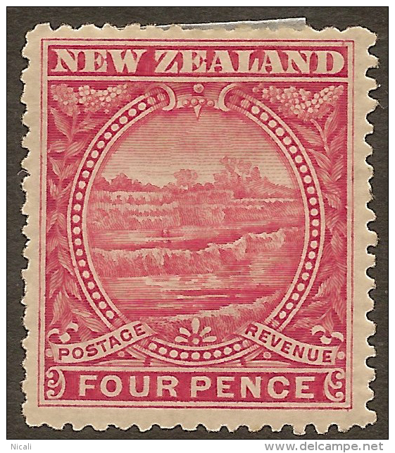 NZ 1898 4d White Terraces SG 252 HM #RU168 - Unused Stamps