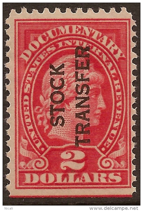USA 1918 $2 Stock Transfer P11 UNHM #RH221 - Fiscali