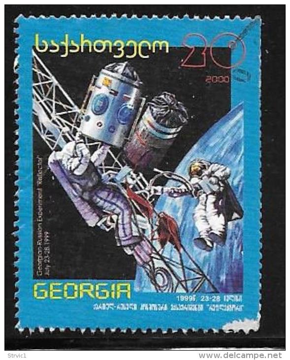 Georgia, Scott # 248 Used Astronauts At Work, 2000, Corner Damage - Georgia