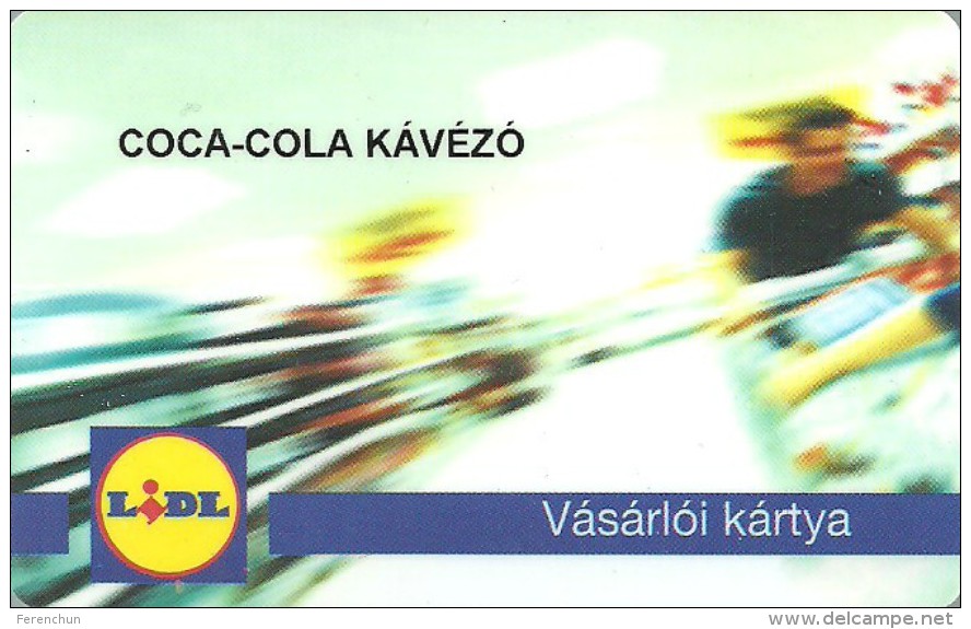 COCA-COLA SOFT DRINK * COFFEE SHOP OROSZLANY * SUPERMARKET CUSTOMER CARD LOYALTY CARD * Lidl Coca-Cola Kavezo * Hungary - Food