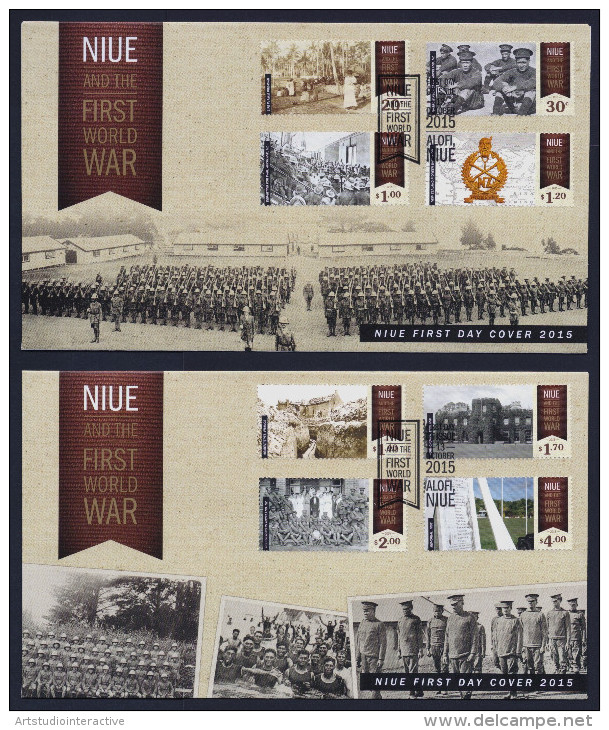 2015 NIUE "CENTENARY OF WORLD WAR I / CENTENARIO PRIMA GUERRA MONDIALE" FDC - Niue