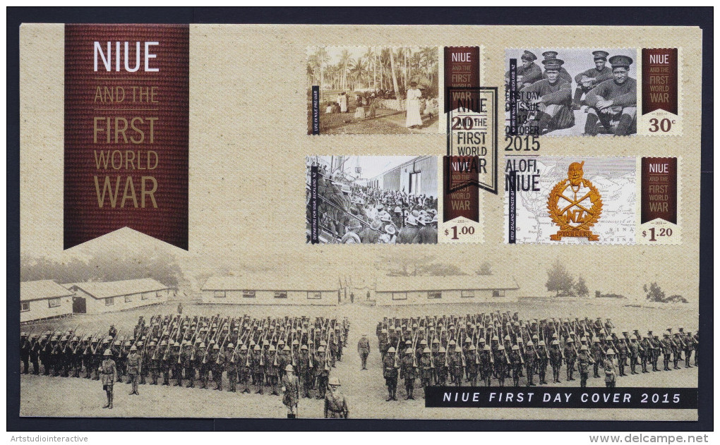 2015 NIUE "CENTENARY OF WORLD WAR I / CENTENARIO PRIMA GUERRA MONDIALE" FDC - Niue