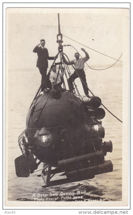 Deep Sea Diving Bell, C1910s/20s Vintage Real Photo Postcard - Altri & Non Classificati