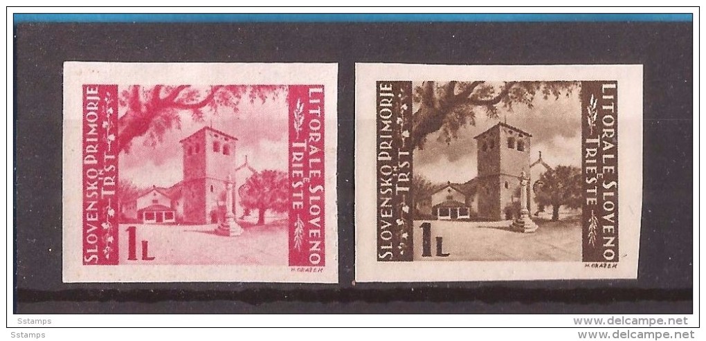 1945  Iv-v SAN GIUSTO ISTRIEN UND SLOWENISCHE KUESTENLAND TRIESTE MNH - Yugoslavian Occ.: Istria