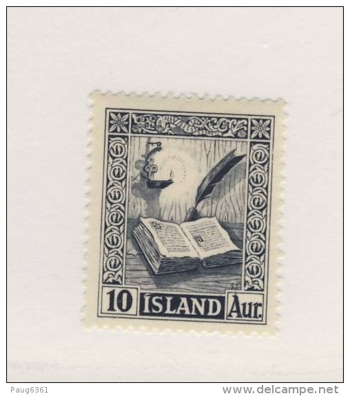 ISLANDE 1953 VIEUX MANUSCRIT  YVERT N°245  NEUF MNH** - Nuevos