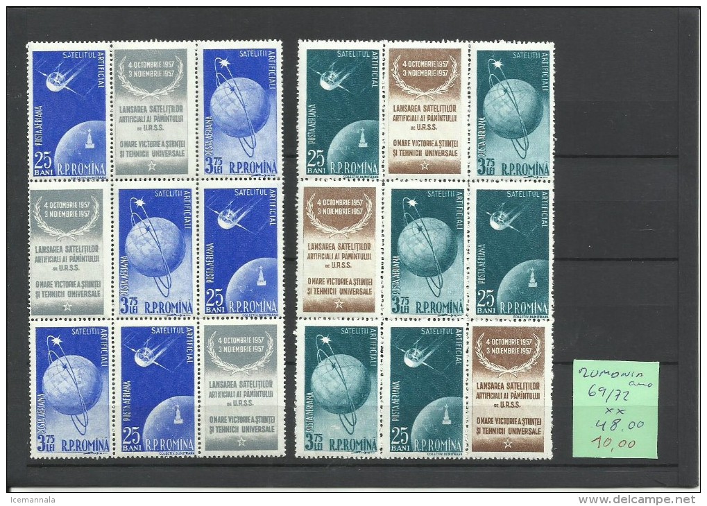 RUMANIA AEREO YVERT  69/72  MNH  ** - Nuevos