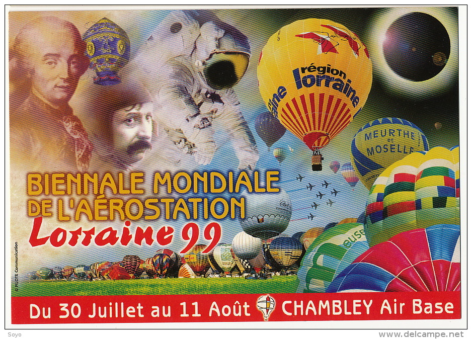 Biennale Mondiale Aerostation Lorraine 1999 Chambley Air Base Bleriot Montgolfier - Globos