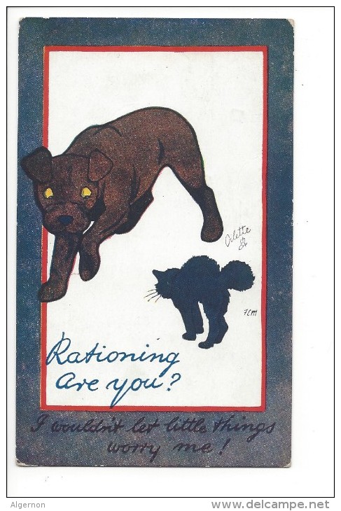 13863 -  Chien Et Chat Rationing Ave You? Oilette N° 3123 - Chiens