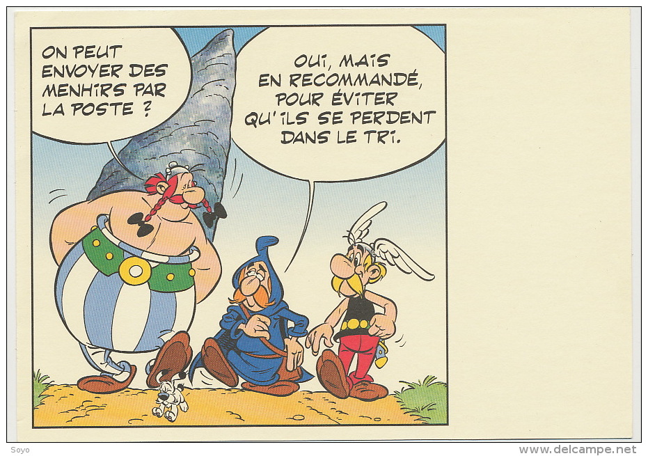 Journée Du Timbre 1999 Asterix Dessin Uderzo  Croix Rouge Obelix Menhir En Recommendé - Bandes Dessinées