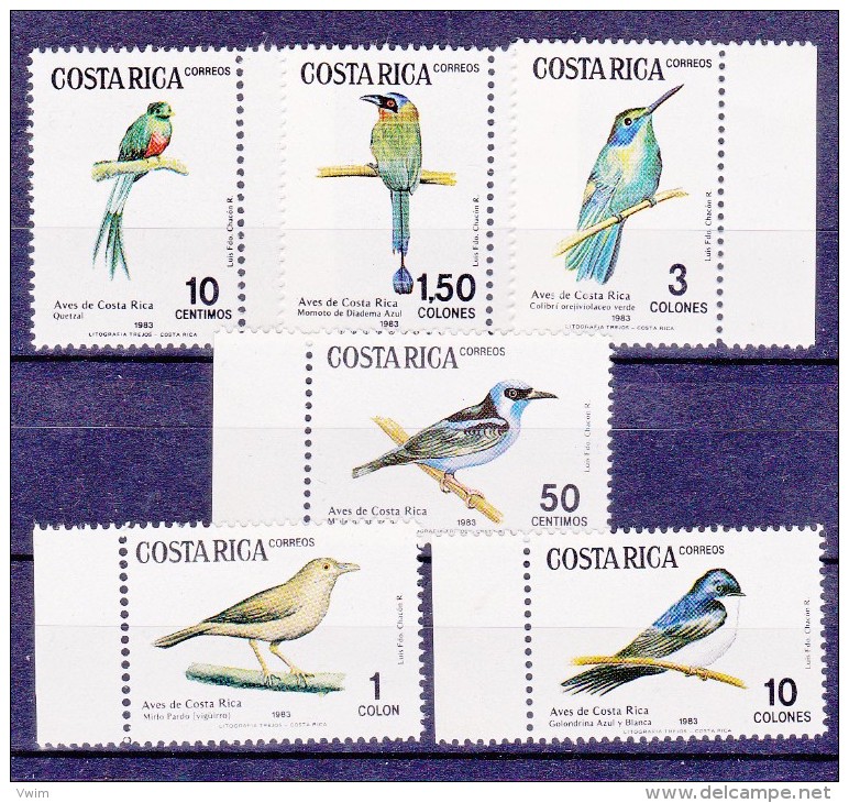 COSTA RICA - 1984- VOGELS -Mi.Nrs.1212...1217 - Postfris/Neufs/No-Usados/Ungebraucht/New- ** - Costa Rica