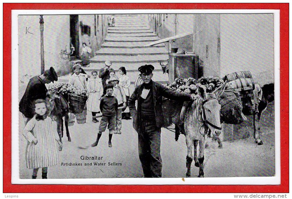 GIBRALTAR --Artichokes And Water Sellers - Gibilterra