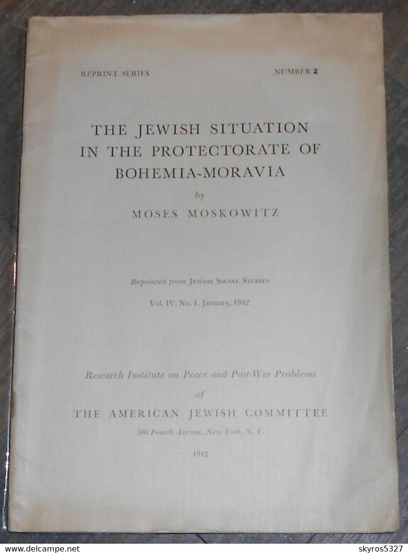 The Jewish Situation In The Protectorate Of Bohemia-Moravia - Europe