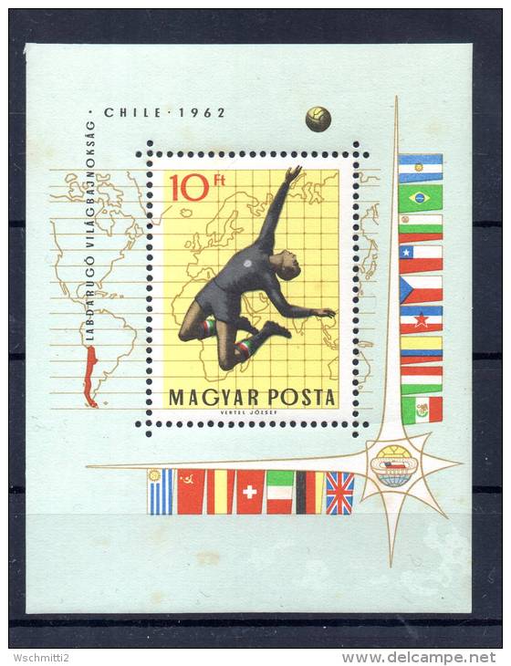 UNGARN MiNr Block 34 A ** Postfrisch - 1962 – Cile