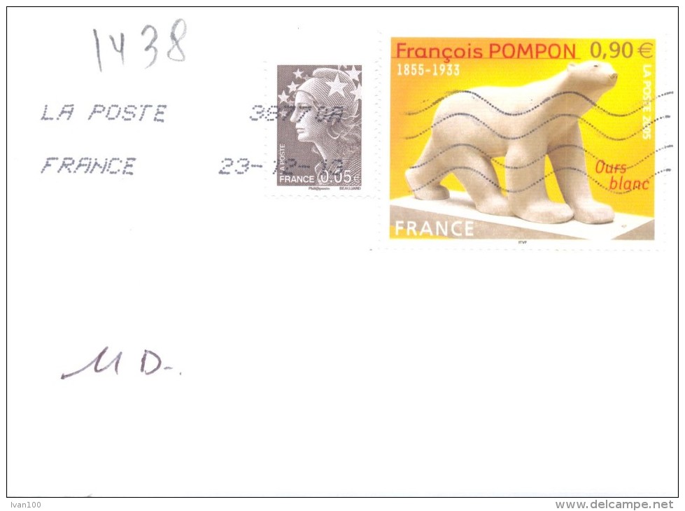 2013. France, The Letter By Ordinary Post To Moldova - Covers & Documents