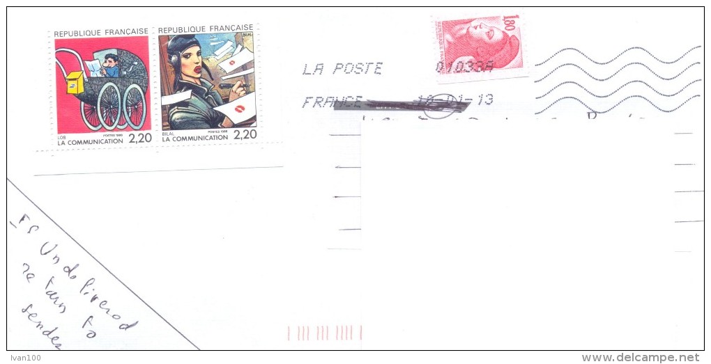 2013. France, The Letter By Ordinary Post To Moldova - Lettres & Documents