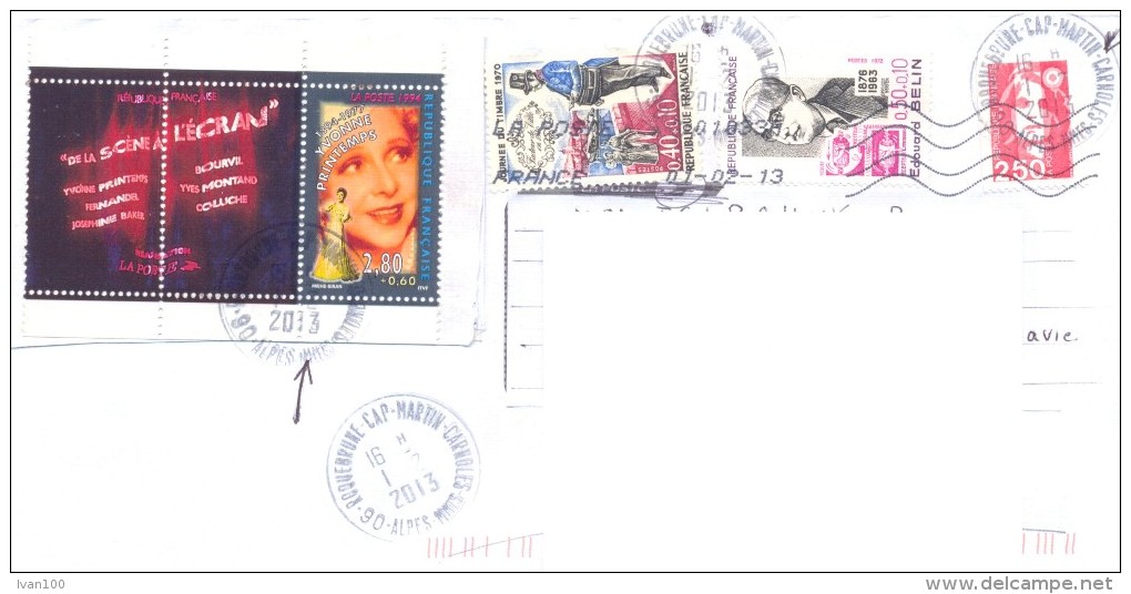 2013. France, The Letter By Ordinary Post To Moldova - Lettres & Documents