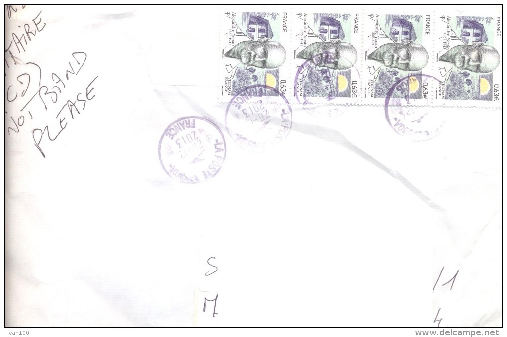 2013. France, The Letter By Ordinary Post To Moldova - Cartas & Documentos