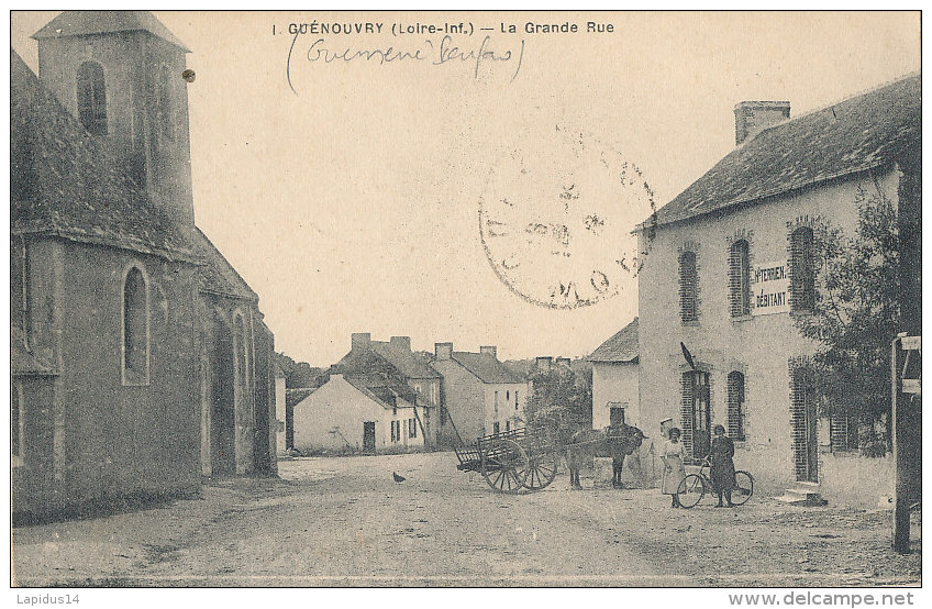 Y Y 923 / C P A -  GUENOUVRY GUEMEME -FENFAO  (44)  LA GRANDE RUE - Guémené-Penfao