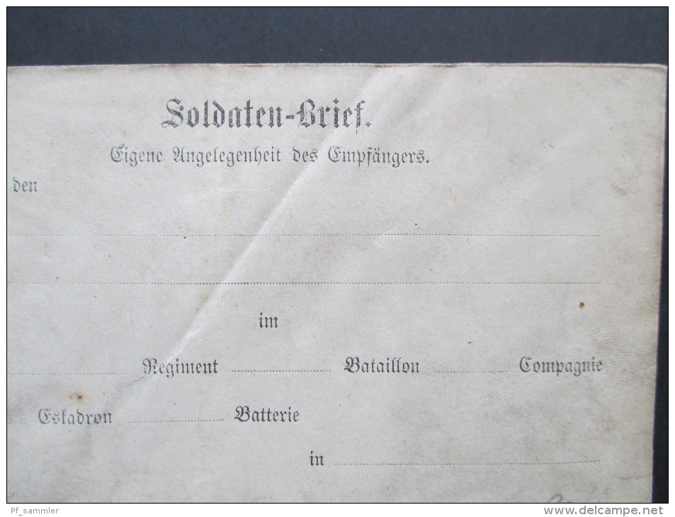 AD Württemberg Soldaten - Brief Ca. 1890 Ungebraucht!! - Cartas & Documentos